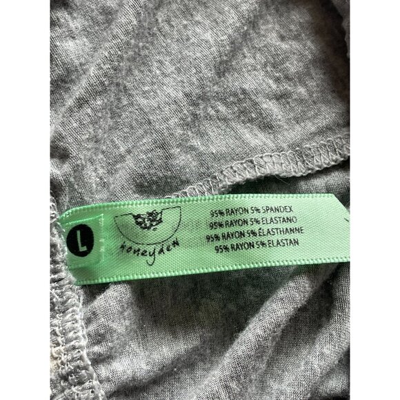 Honeydew sleep shorts Large ruffle hem grey with heart print - Picture 3 of 6